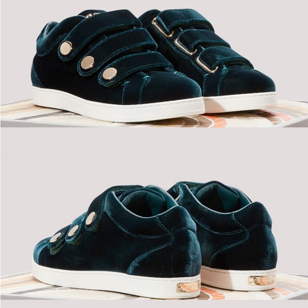 Jimmy Choo 3 Row Velcro Sneakers